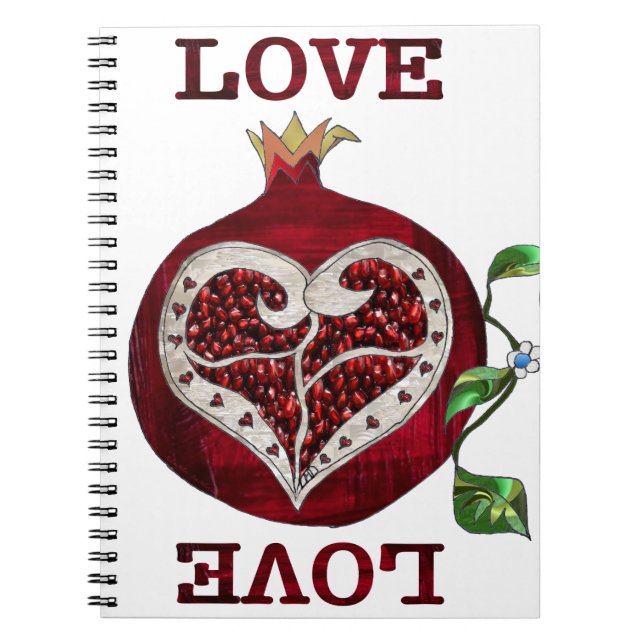 Caderno Espiral Namorados Pomegranate Heart LOVE (Frente)