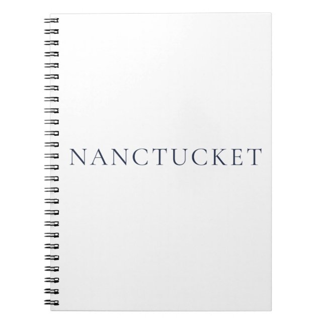 Caderno Espiral Nantucket Notebook | Diário Costeiro Préppy (Frente)