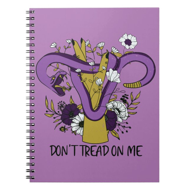 Caderno Espiral Não brinque comigo Roxo Feminista (Frente)