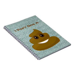 Caderno Espiral Não dê um brilho Emoji de Poo