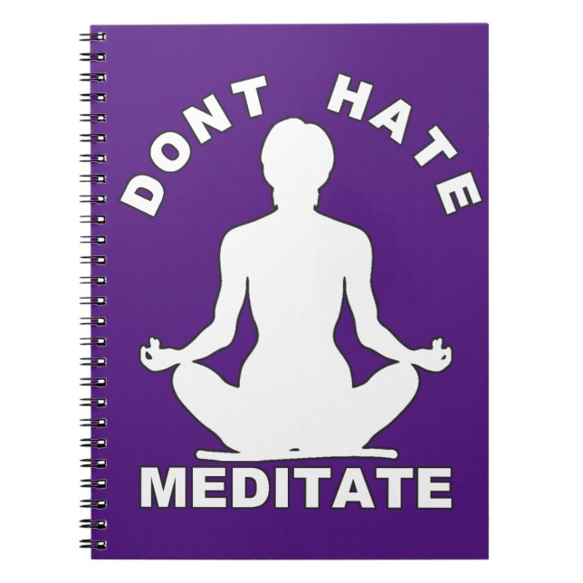 Caderno Espiral Não deie meditate branco (Frente)