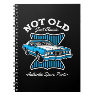 Caderno Espiral Não é velho, apenas design de carro retrô clássico