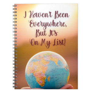 Caderno Espiral Não estive em todo lugar, mas está na minha lista
