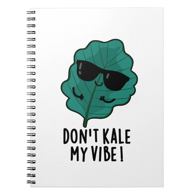 Caderno Espiral Não estrague meu astral Punção engraçado de legume (Frente)