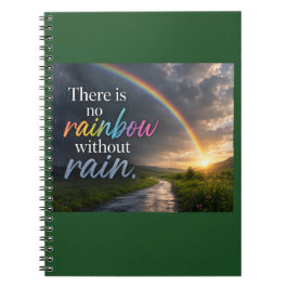 Caderno Espiral Não Há Arco-Íris Sem Chuva