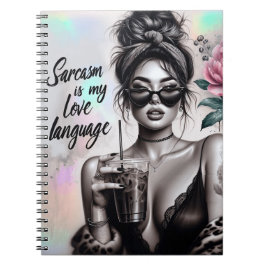 Caderno Espiral Não hoje não é uma mulher doida, mulheres engraçad