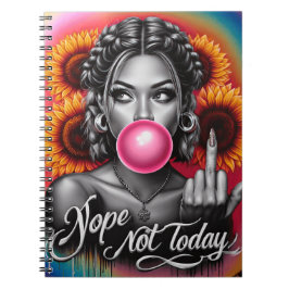 Caderno Espiral Não hoje não é uma mulher doida, mulheres engraçad