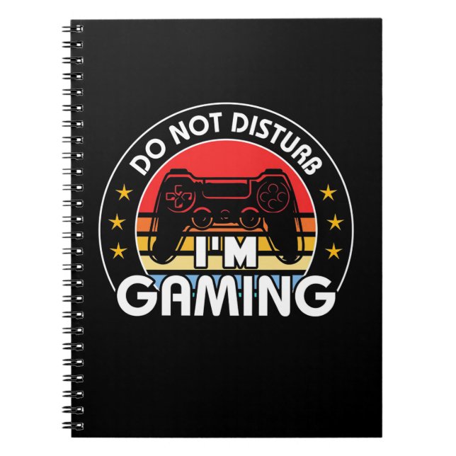 Caderno Espiral Não Incomodar Estou Jogando (Frente)