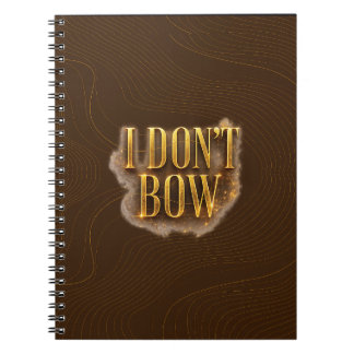 Caderno Espiral Não Me Curvo - Versão de Cobertura Completa