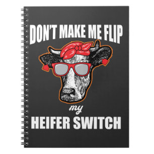 Caderno Espiral não me faça lançar minha vaca do fazendeiro do