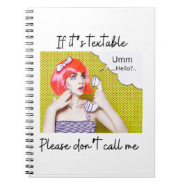 Caderno Espiral Não me ligue, Design