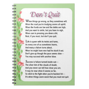 Caderno Espiral Não pare o poema