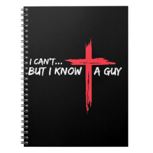 Caderno Espiral Não posso, mas conheço uma Cara Jesus cruzando Chr
