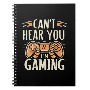 Caderno Espiral Não Posso Ouvir Você Estou Jogando