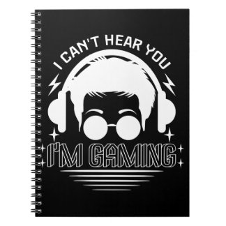 Caderno Espiral Não Posso Ouvir Você Estou Jogando Amante de Jogos