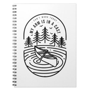 Caderno Espiral Não Posso Trabalhar Hoje Meu Braço Está Em Um Gess
