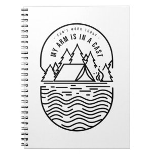 Caderno Espiral Não posso trabalhar hoje, meu braço está em uma na