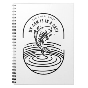 Caderno Espiral Não posso trabalhar hoje, meu braço está em uma na