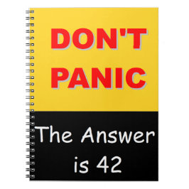 Caderno Espiral Não se apavore - a resposta é 42