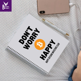 CADERNO ESPIRAL NÃO SE PREOCUPE COM O FELIZ B(ITCOIN)