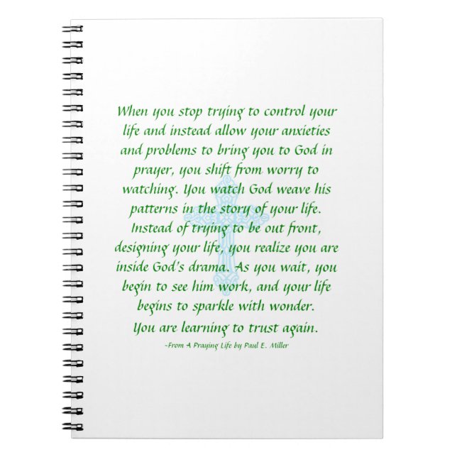 Caderno Espiral Não se preocupe - Reze e assista ao notebook (Frente)