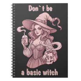Caderno Espiral Não Seja uma Bruxa Básica - Chá de Boba Sassy e Ca
