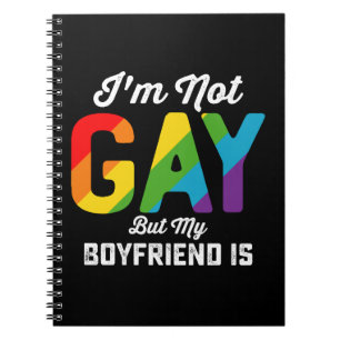 Caderno Espiral Não sou gay, mas meu namorado é engraçado Orgulho