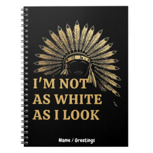Caderno Espiral Não Sou Tão Branco Quanto Pareço Celebre Suas Raíz