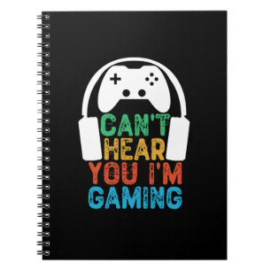 Caderno Espiral Não te consigo ouvir que estou a jogar