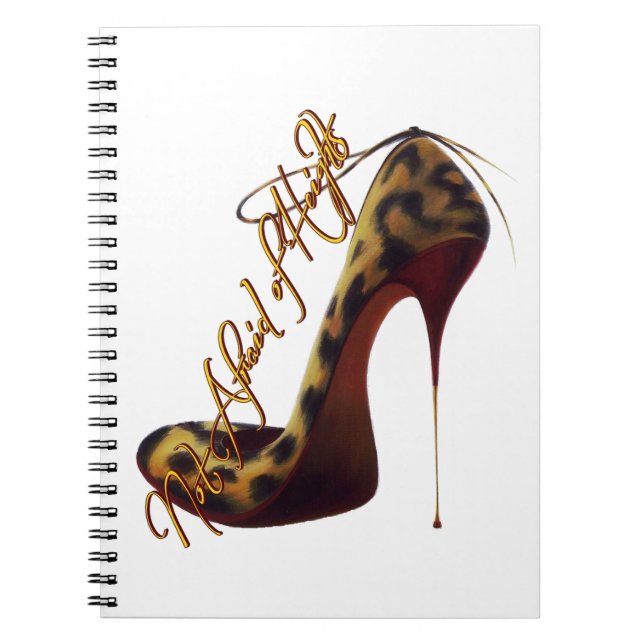 Caderno Espiral "Não tem medo de altura" Tres Chic High Heel Desig (Frente)