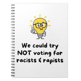 Caderno Espiral NÃO votem em racistas e estupradores
