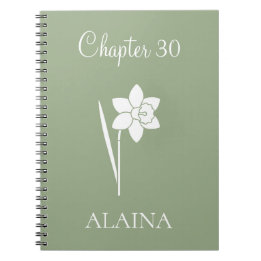 Caderno Espiral Narciso Flor de Nascimento de Março do Novo Capítu