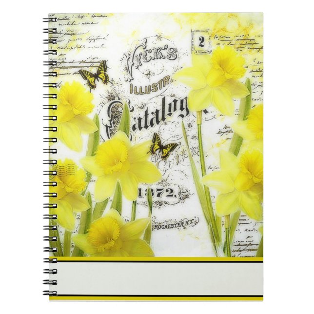 Caderno Espiral Narcisos antigos (Frente)