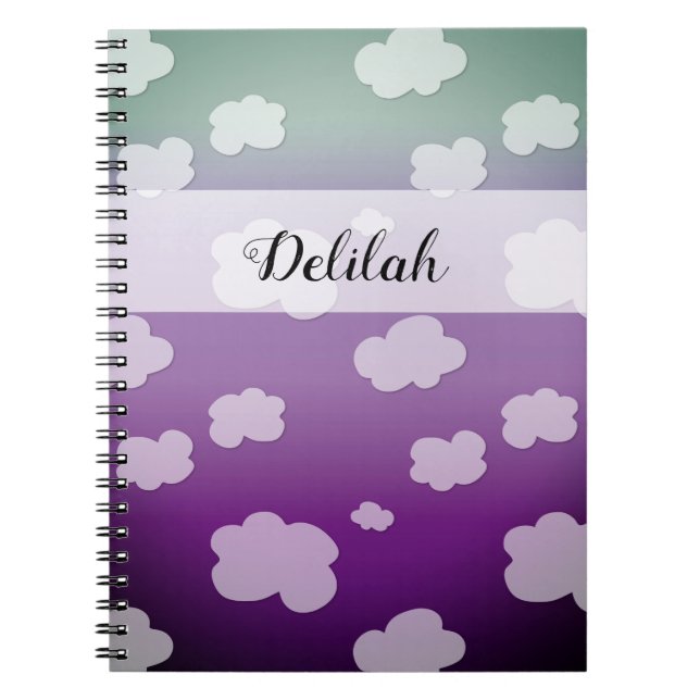 Caderno Espiral Nas Nuvens - Padrão (Frente)