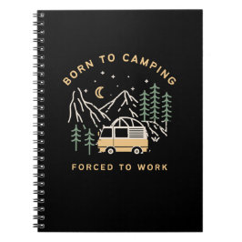 Caderno Espiral Nascer ao acampamento, forçado ao trabalho - Retro