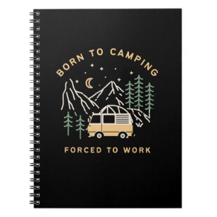 Caderno Espiral Nascer ao acampamento, forçado ao trabalho - Retro