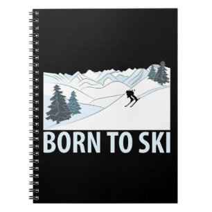 Caderno Espiral Nascer aos esportes de inverno de Esqui