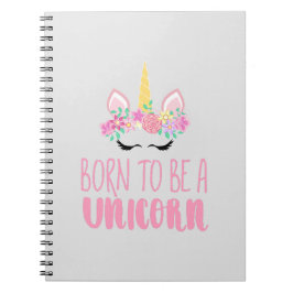 Caderno Espiral Nascer de ser uma fantasia mágica do Unicórnio