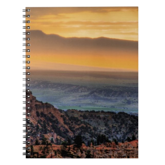 Caderno Espiral Nascer do sol na garganta de Bryce (Frente)