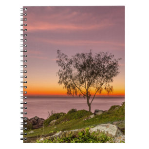 Caderno Espiral Nascer do sol na praia Armação