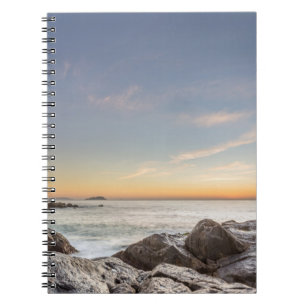 Caderno Espiral Nascer do sol na praia Armação, San Catarina