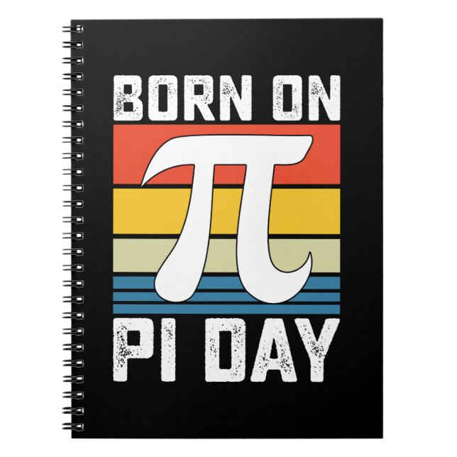 Caderno Espiral Nascer Na Matemática De Aniversário Do Pi (Frente)