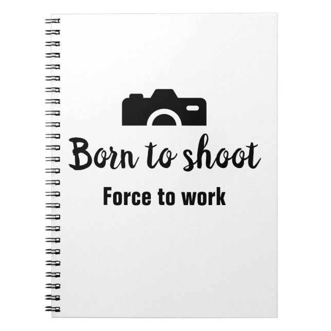 Caderno Espiral Nascer para atirar, força para trabalhar (Frente)