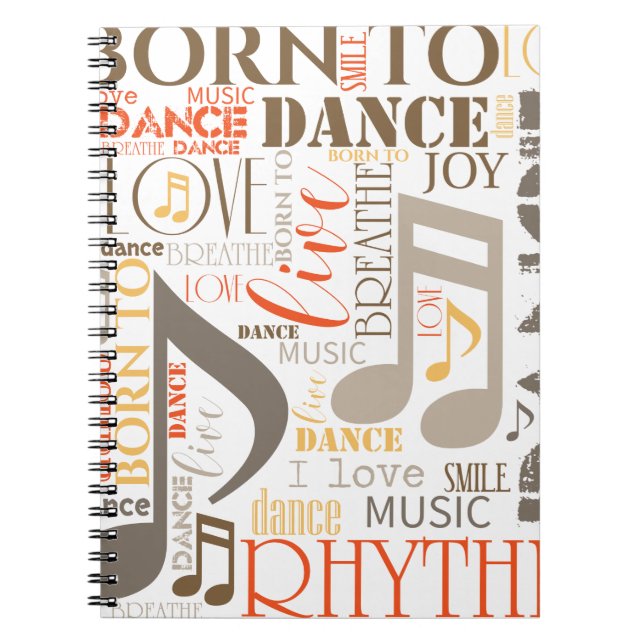 Caderno Espiral Nascer para Dance Brown ID277 (Frente)