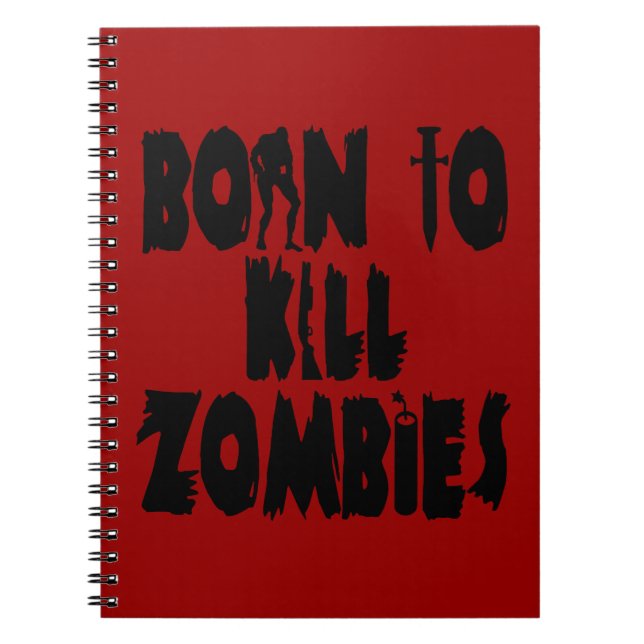 Caderno Espiral Nascer para matar zombis (Frente)