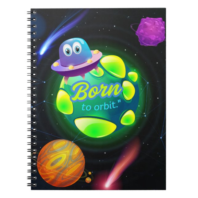 Caderno Espiral Nascer para órbita (Frente)