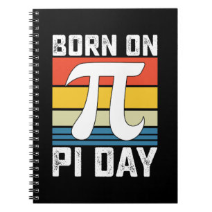 Caderno Espiral Nascido No Dia Do Pi Aniversário Matemática Matemá