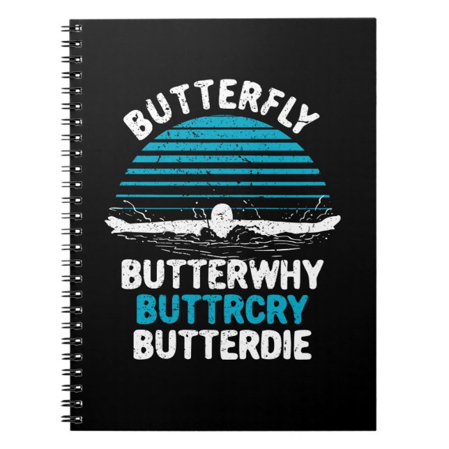 Caderno Espiral Natação - Borboleta Butterfly (Frente)