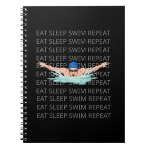 Caderno Espiral Natação Nadadora Ama Engraçado Nadador Esporte