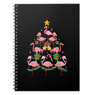 Caderno Espiral Natal - Árvore de Natal Bonita Flamingo